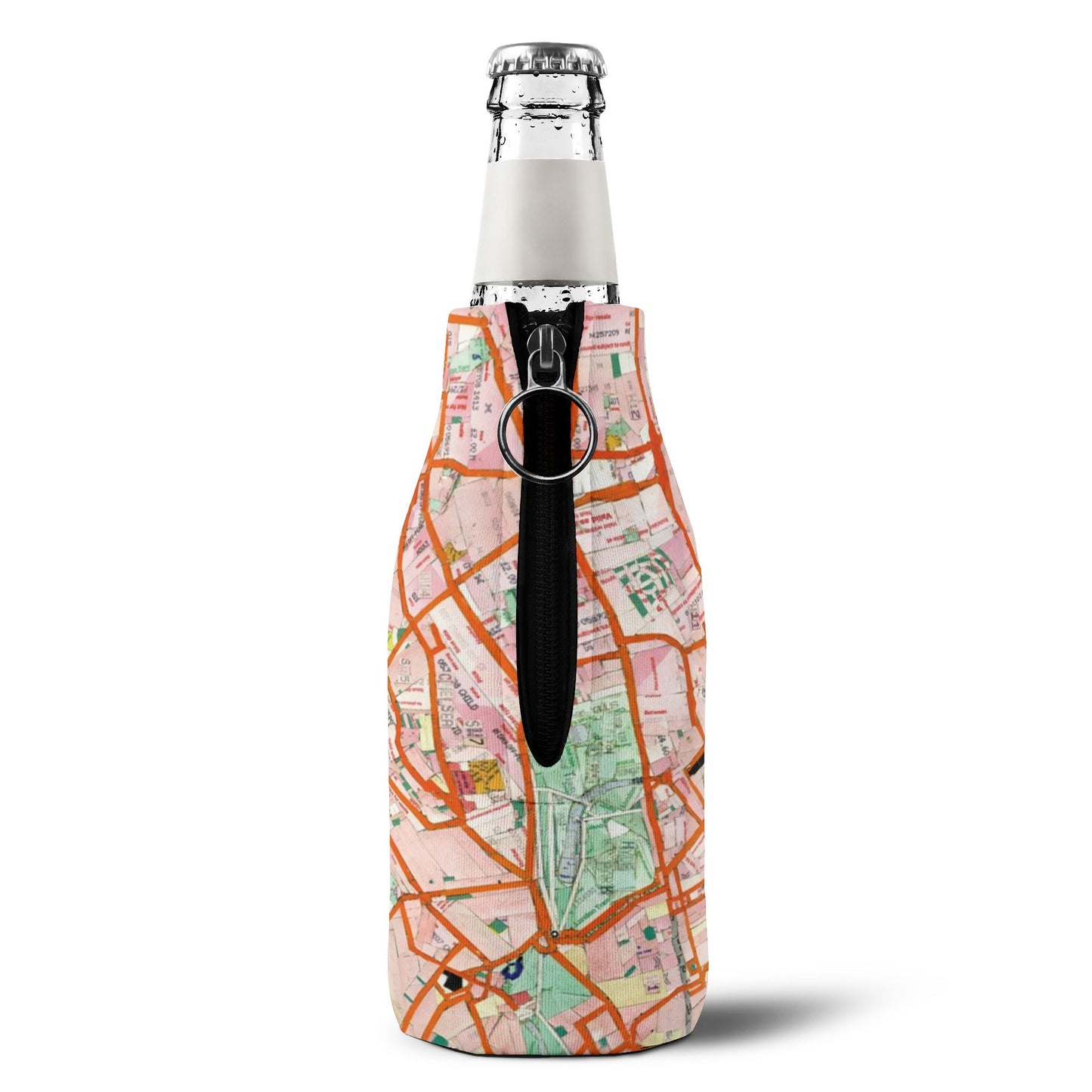 London Travel Card Map Bottle Cooler Sleeve