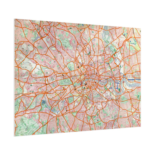 London Travel Card Map Poster