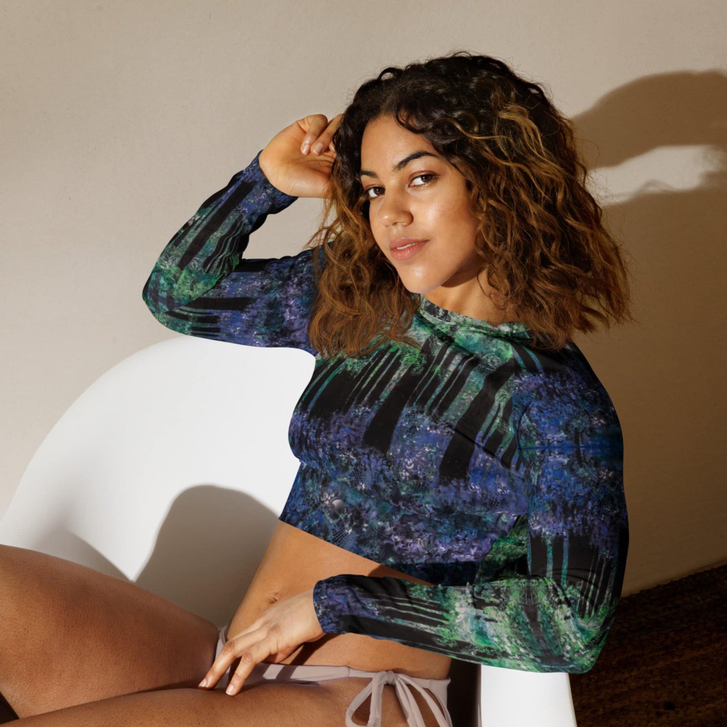 Bluebell Woods Recycled Long-Sleeve Crop Top