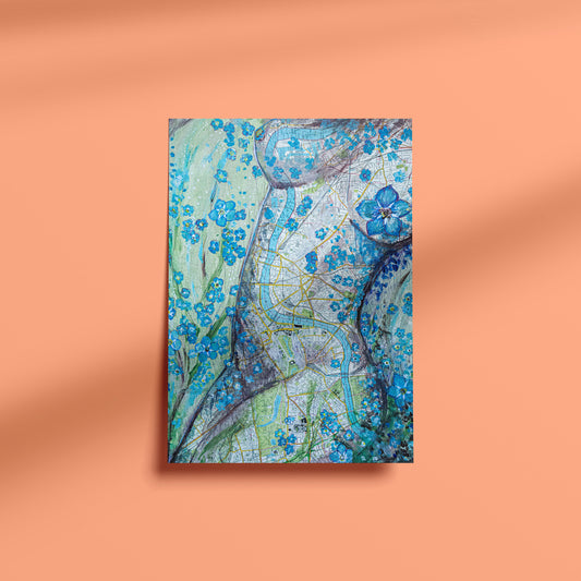London Forget-Me-Not Art Print