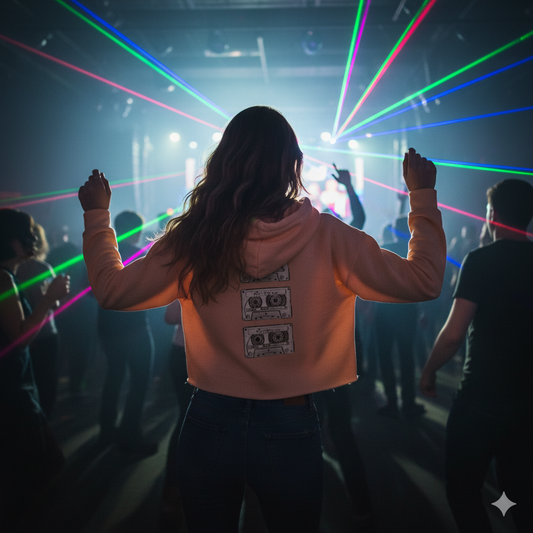 Women's Mix Tape Crop Hoodie