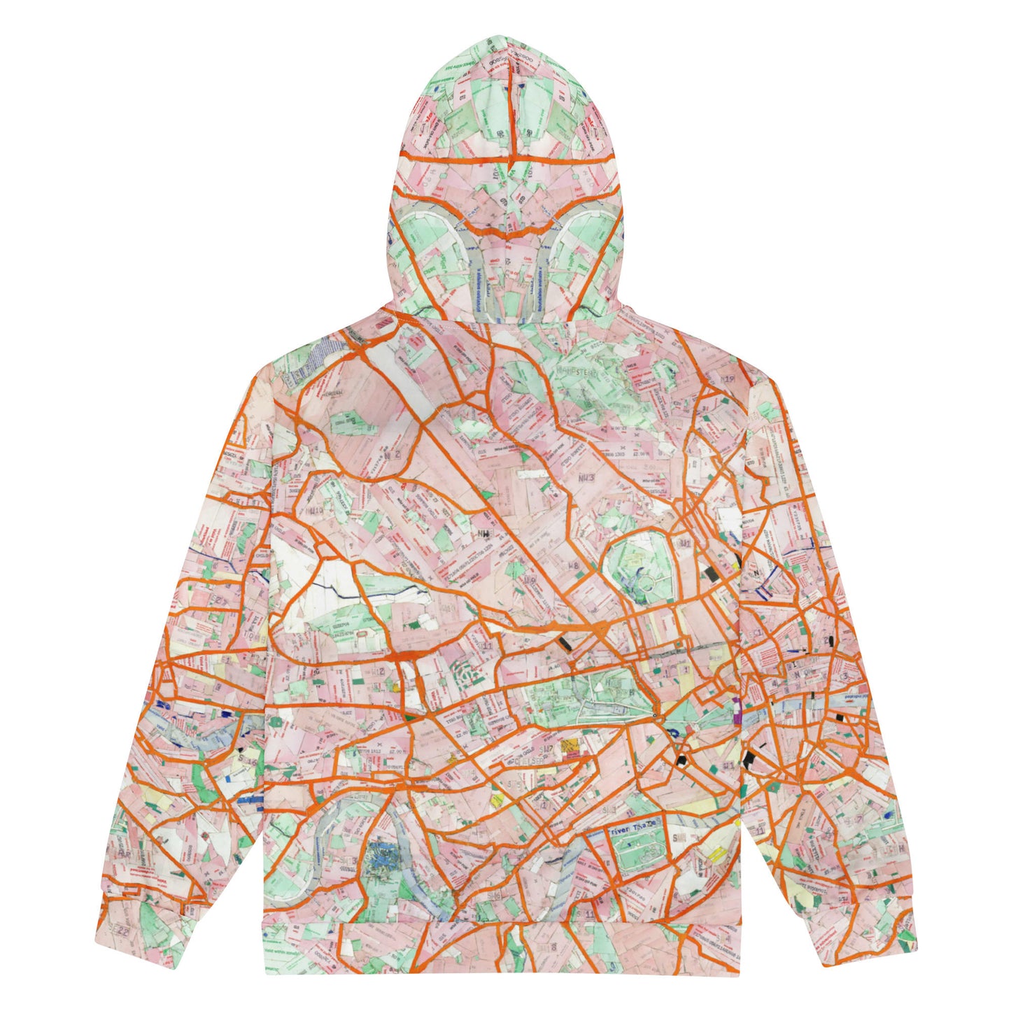 The London Travel Card Map Womens Zip Hoodie