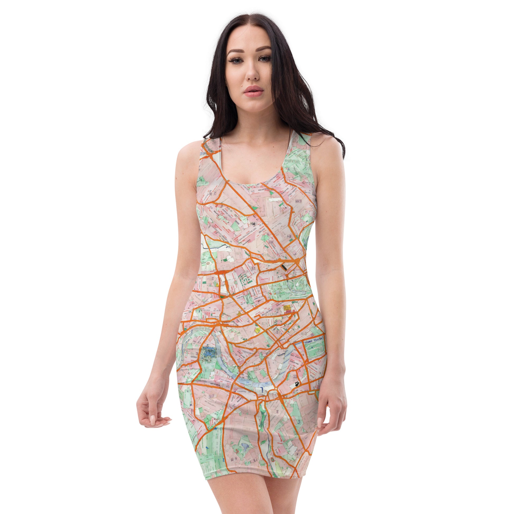 London Travelcard Map Bodycon Dress