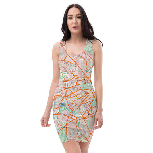 London Travelcard Map Bodycon Dress