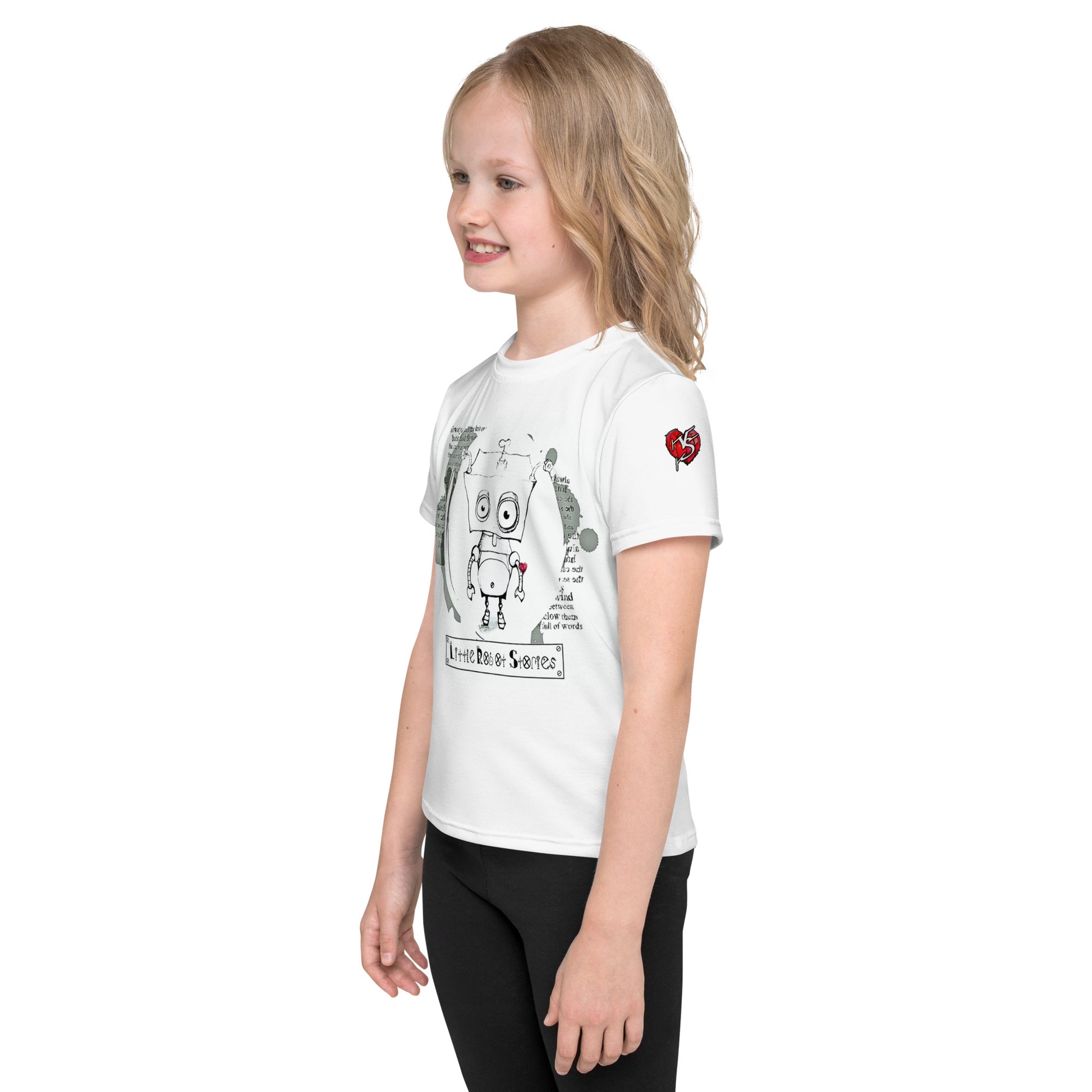 Little Robot Stories Kids crew neck t-shirt
