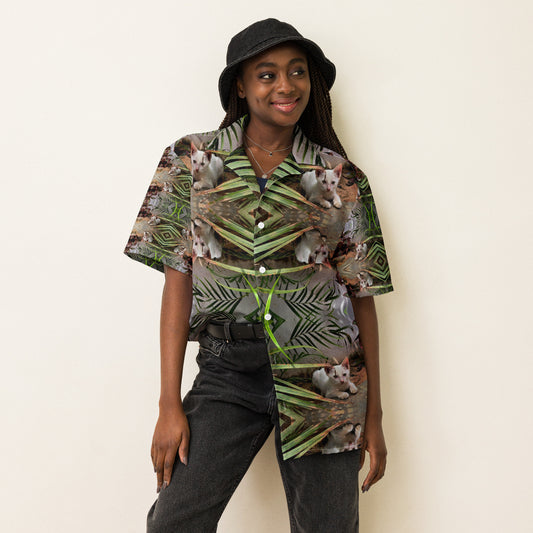 Bamboo Cat Unisex button shirt