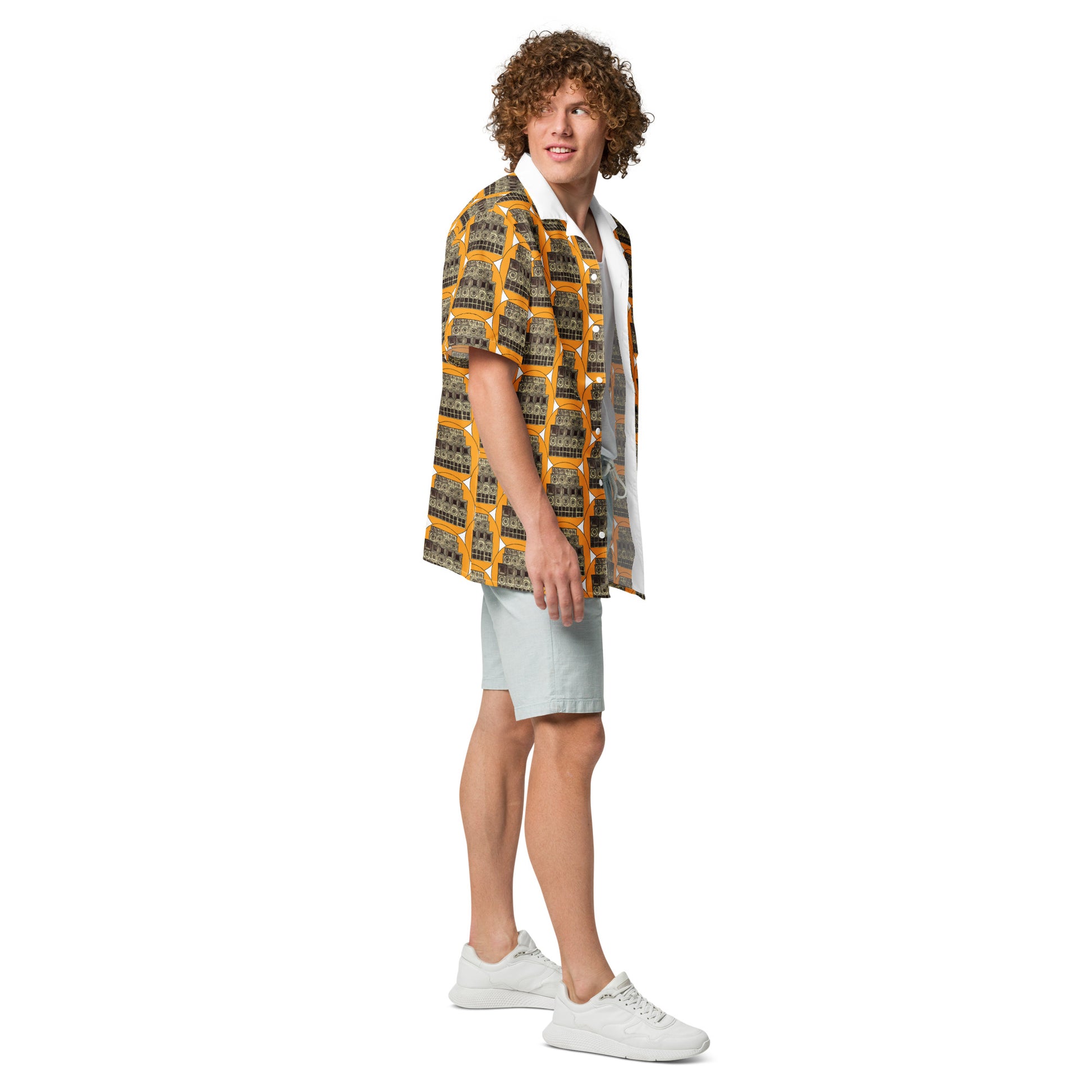 Vicky Steane Collection Sub-Woofer All-Over Shirt Yellow