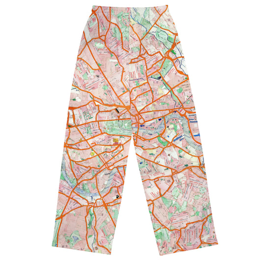 London Travelcard Map Unisex Wide-Leg Pants