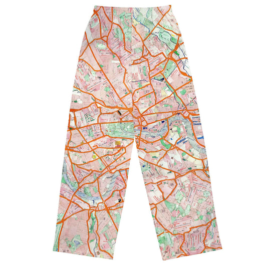 London Travelcard Map Wide-Leg Pants