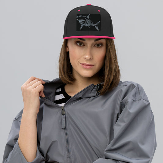 Euston Shark Snapback Hat Pink
