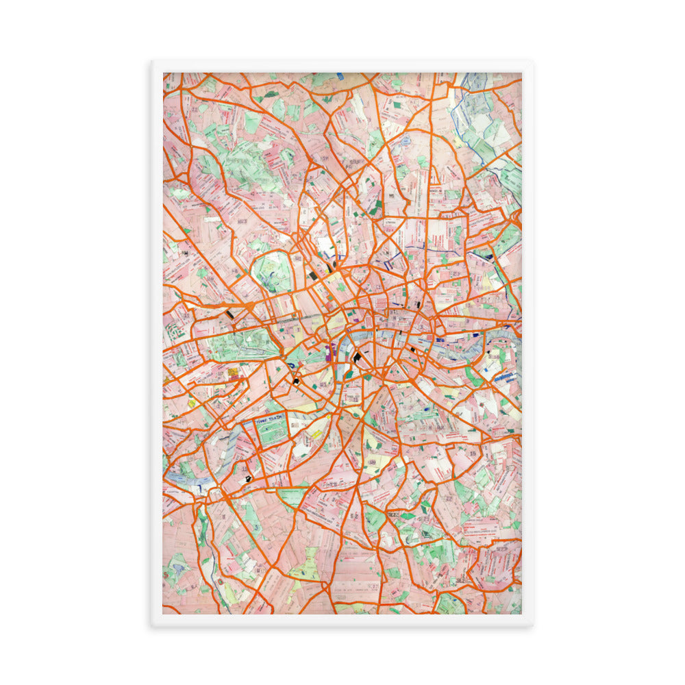 London Travelcard Map Framed Poster
