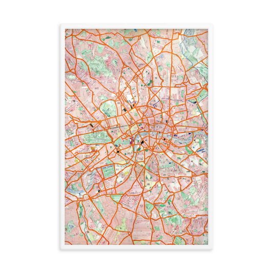 London Travelcard Map Framed Poster