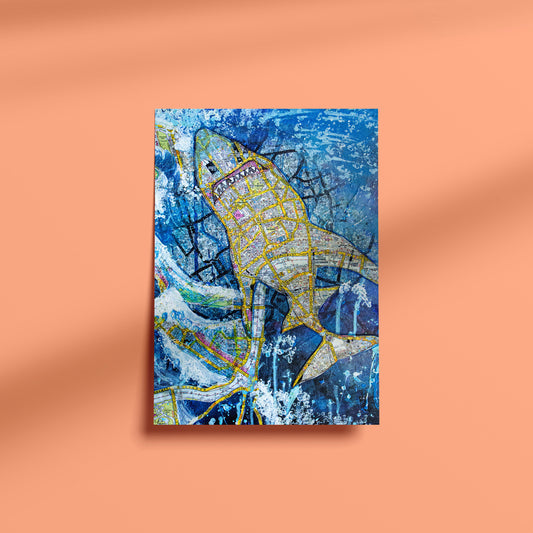 Euston Shark Art Print