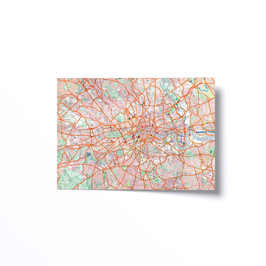 London Travelcard Map Art Print