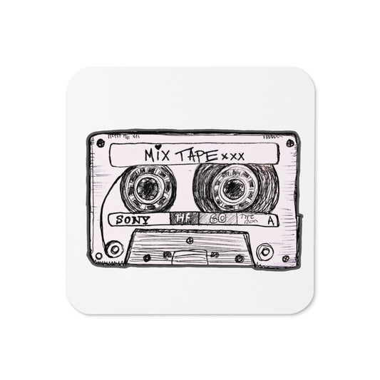 Mix Tape Cork-back Coaster