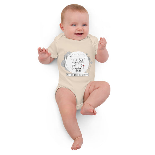 Little Robot Stories Organic cotton baby bodysuit Beige