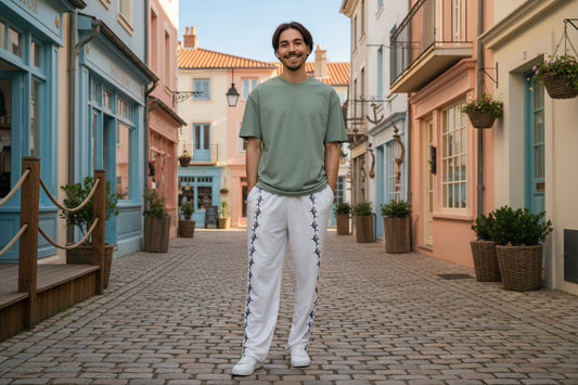 Shark Bite Wide-Leg Joggers