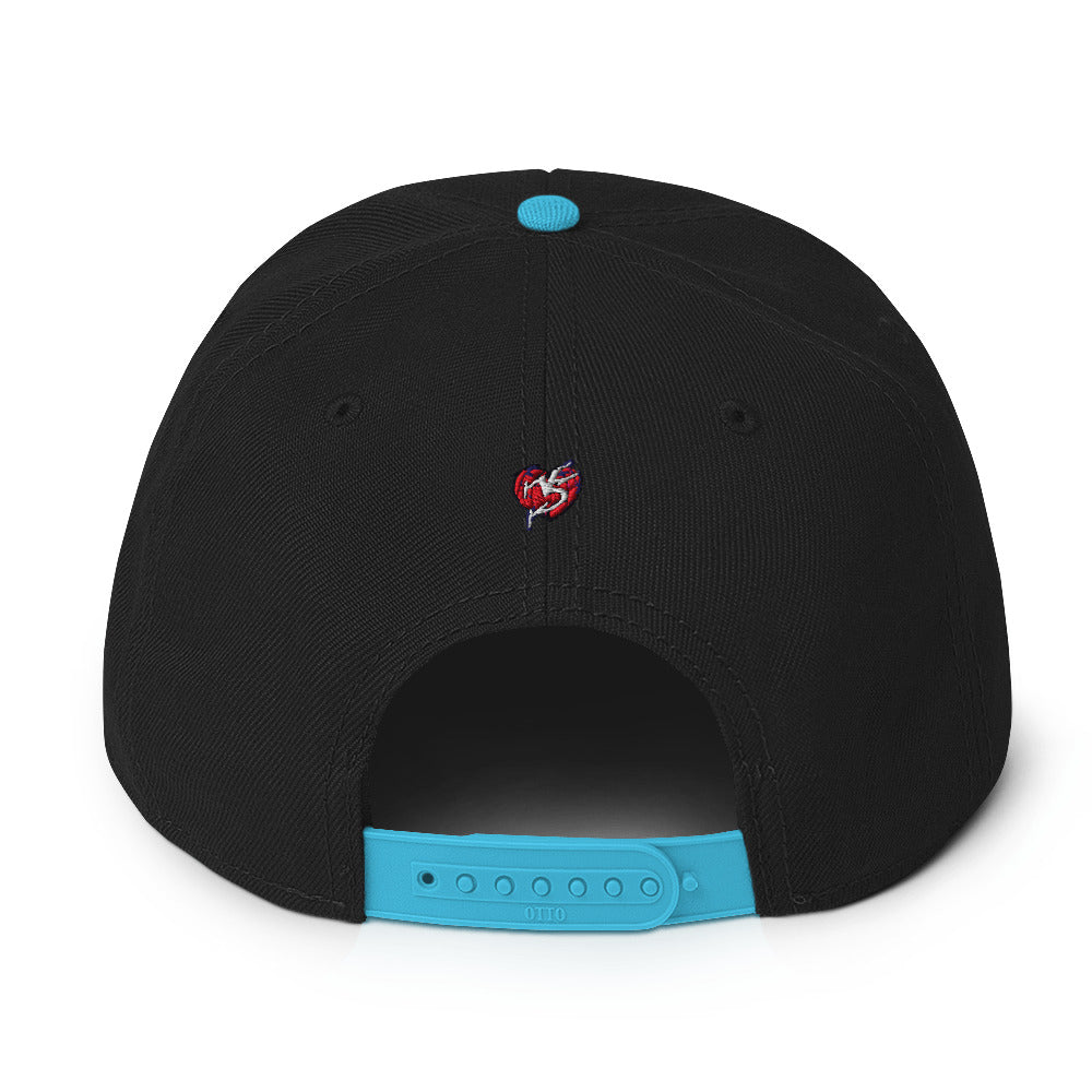 Sub-Woofer Snapback Hat Cyan Back