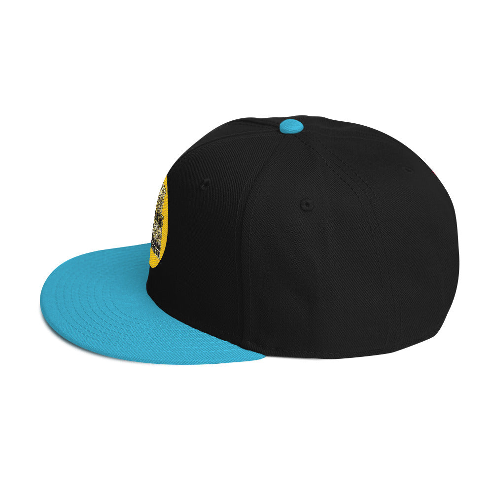 Sub-Woofer Snapback Hat cyan Side