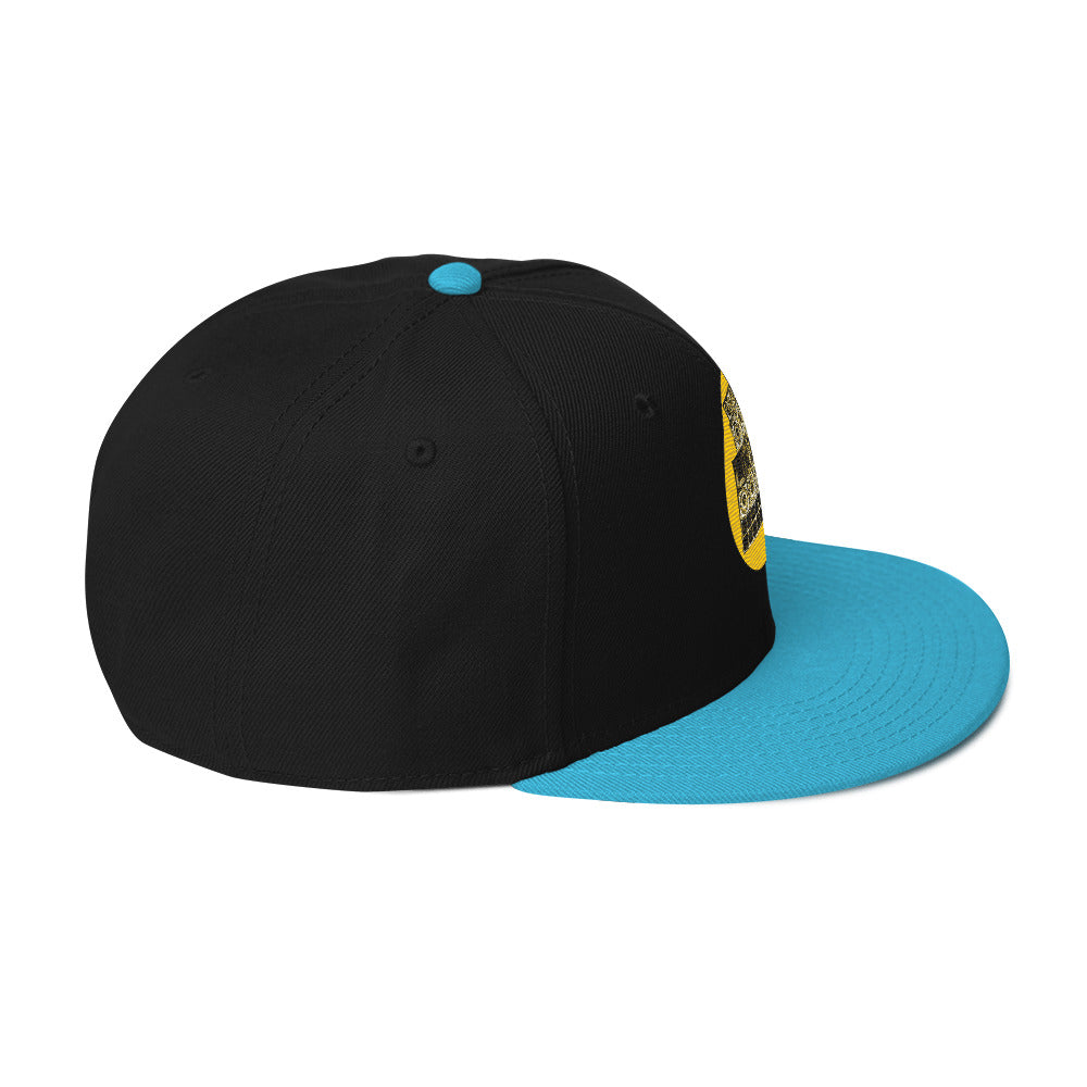 Sub-Woofer Snapback Hat Cyan Side 2