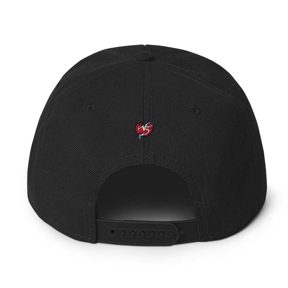 Sub-Woofer Snapback Hat Black Back Logo Heart