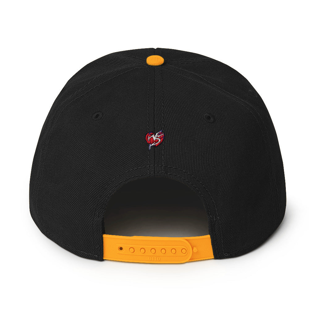 Sub-Woofer Snapback Hat Black and Yello back