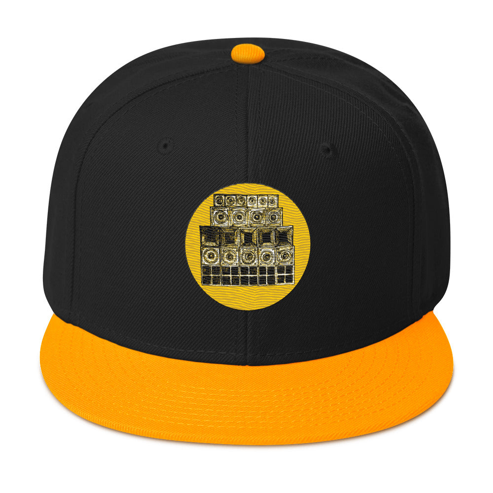 Sub-Woofer Snapback Cap Black and Yellow