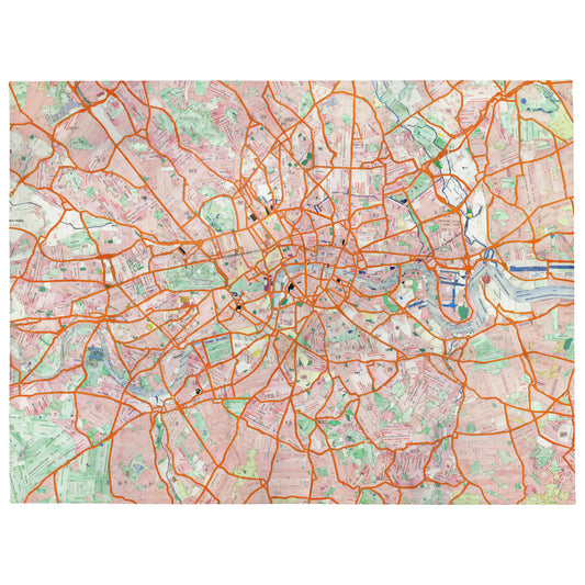 London Travelcard Map Throw Blanket