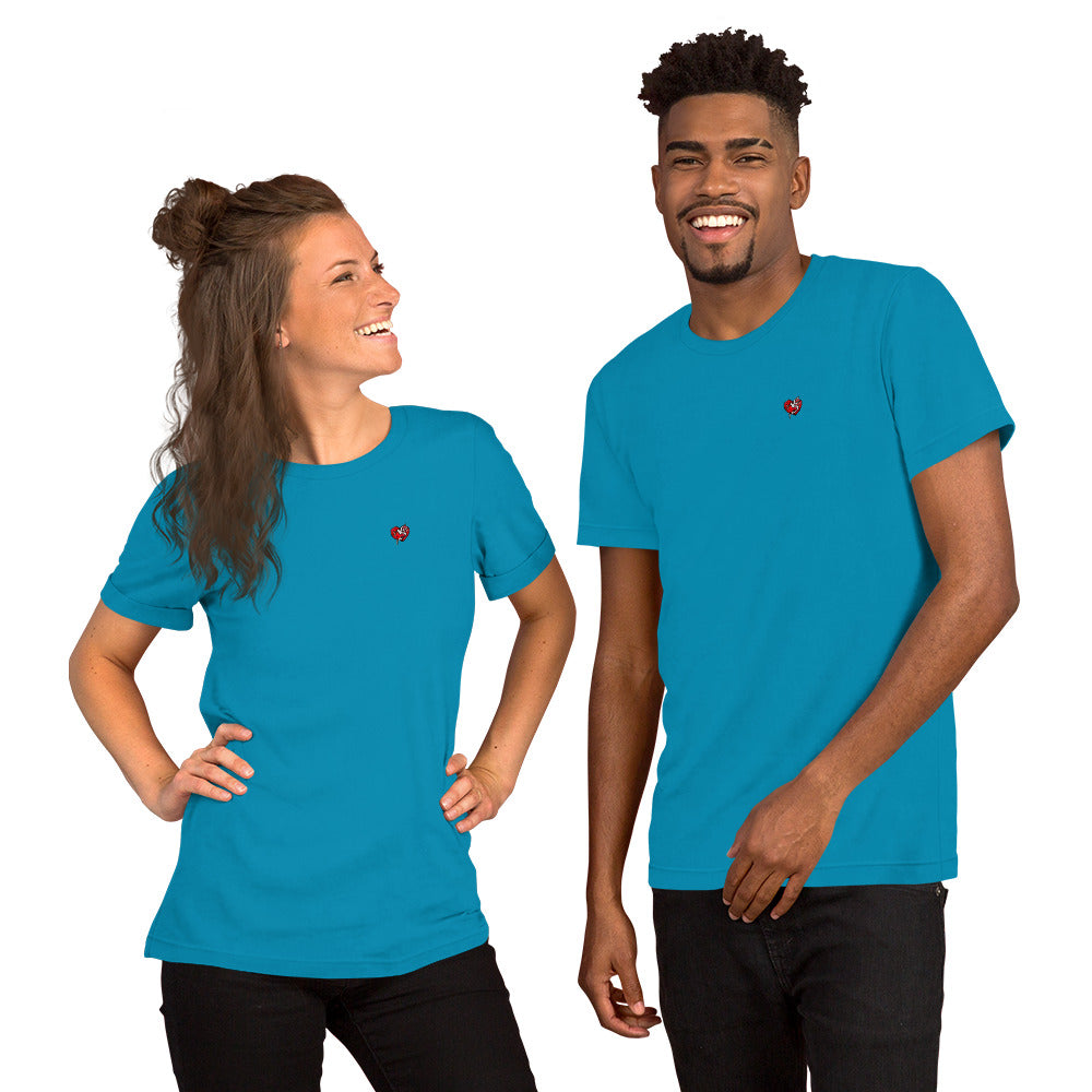 Heart Logo Unisex T-shirt Turquoise