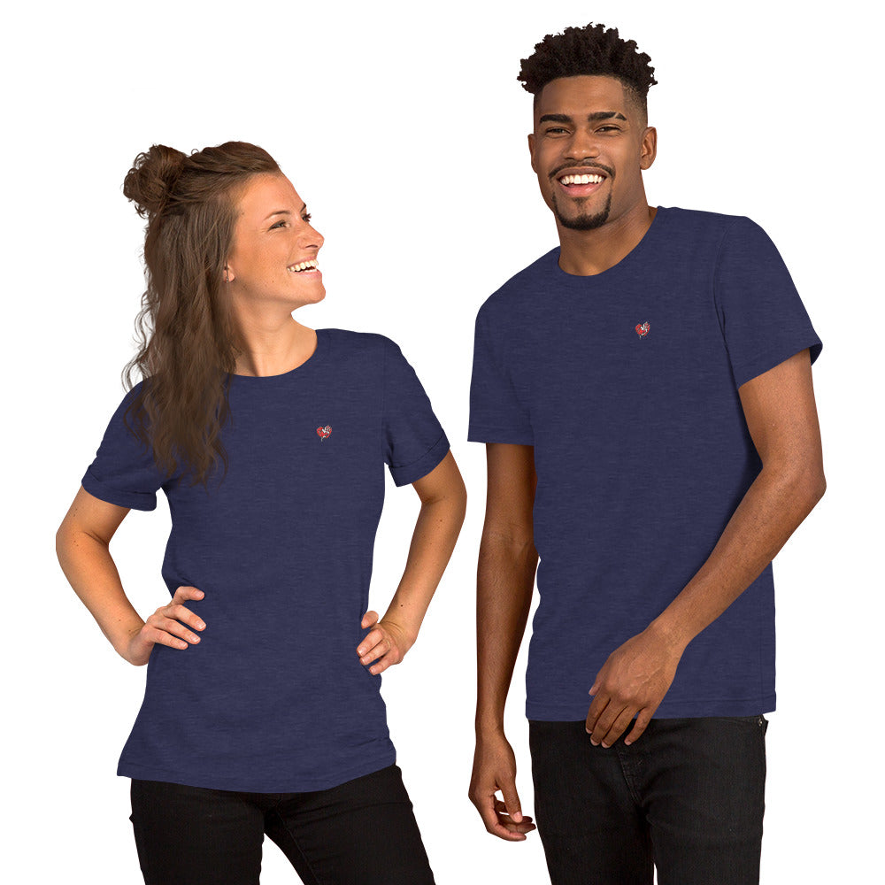 Heart Logo Unisex T-shirt Navy