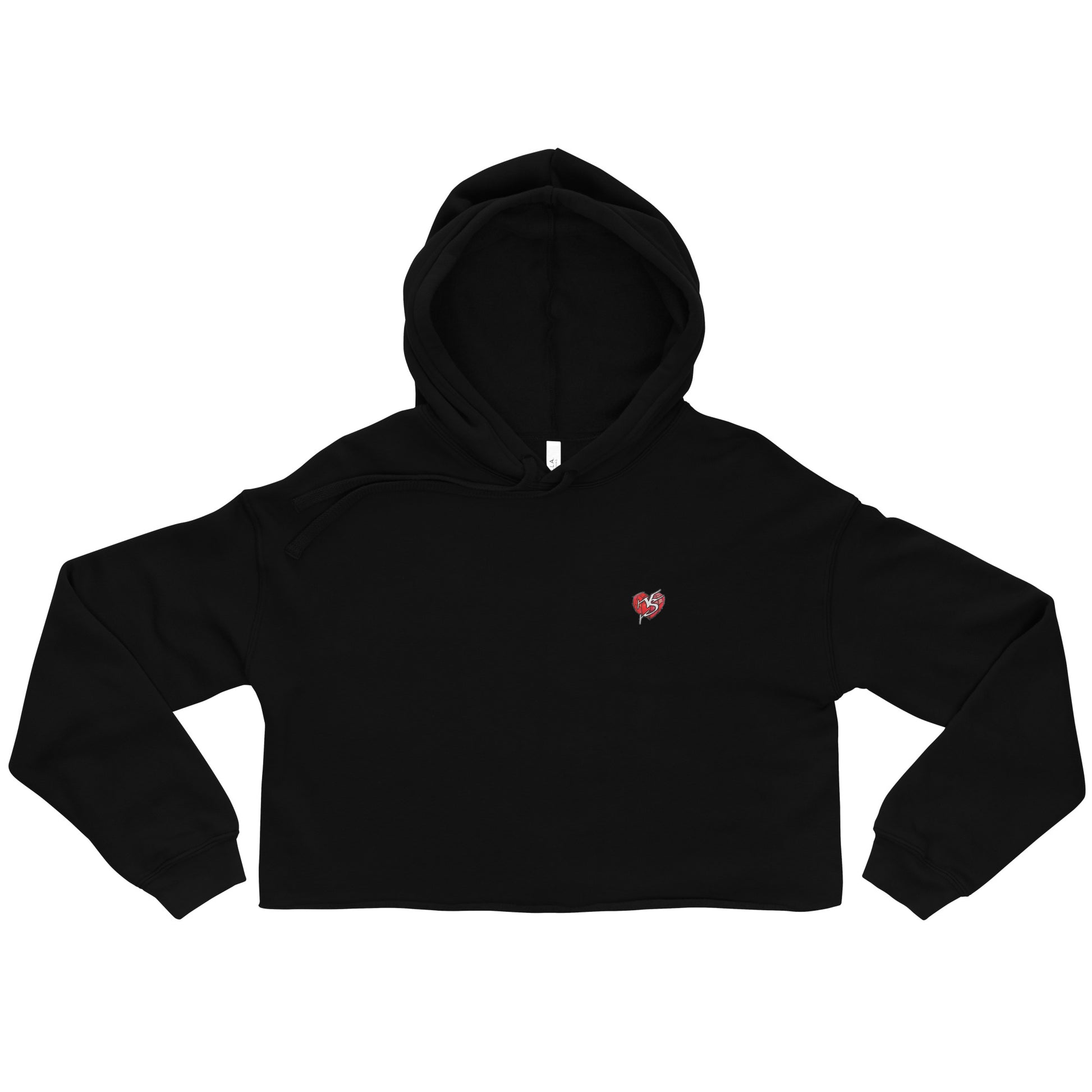 Mixtape Unisex Crop Hoodie Black Front