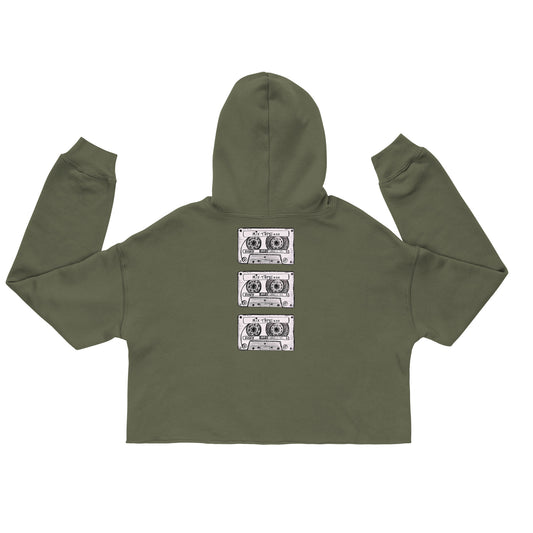 Mixtape Unisex Crop Hoodie Green back