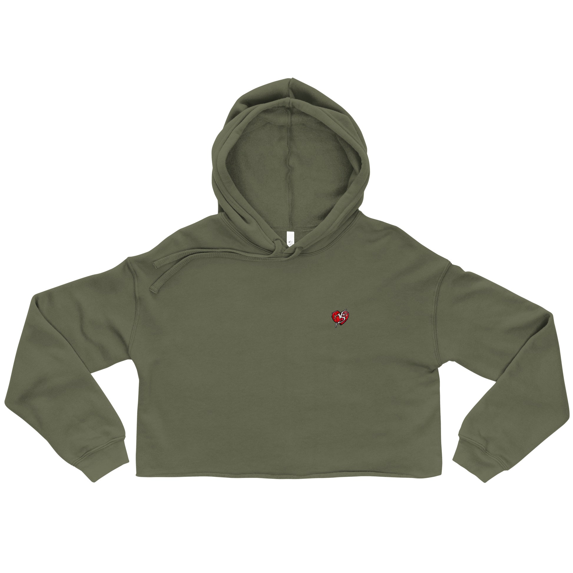 Mixtape Unisex Crop Hoodie Green Front