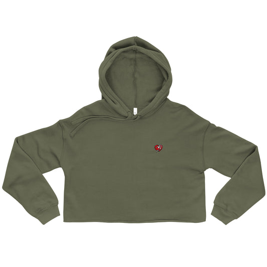 Mixtape Unisex Crop Hoodie Green Front
