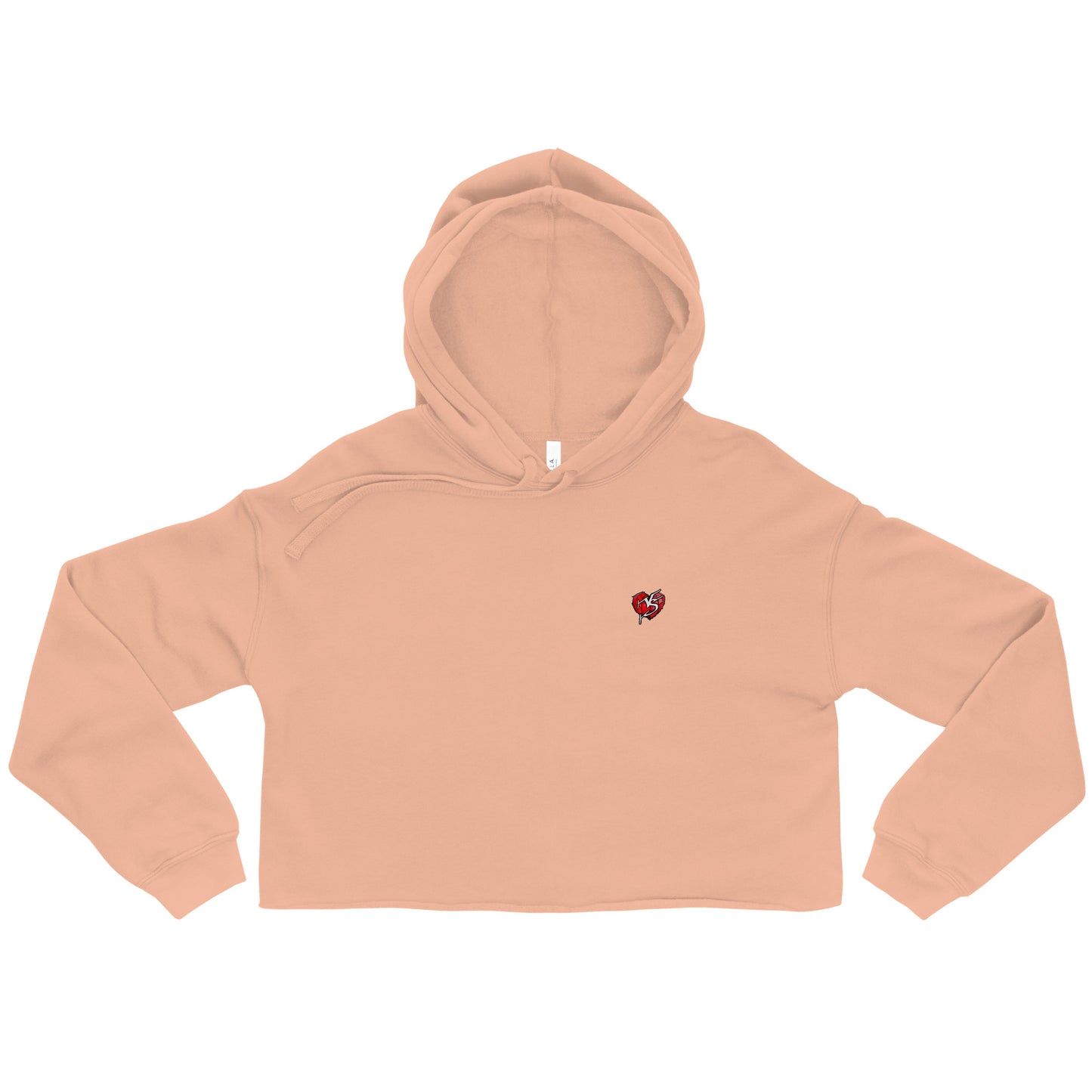 Mixtape Unisex Crop Hoodie Peach Front