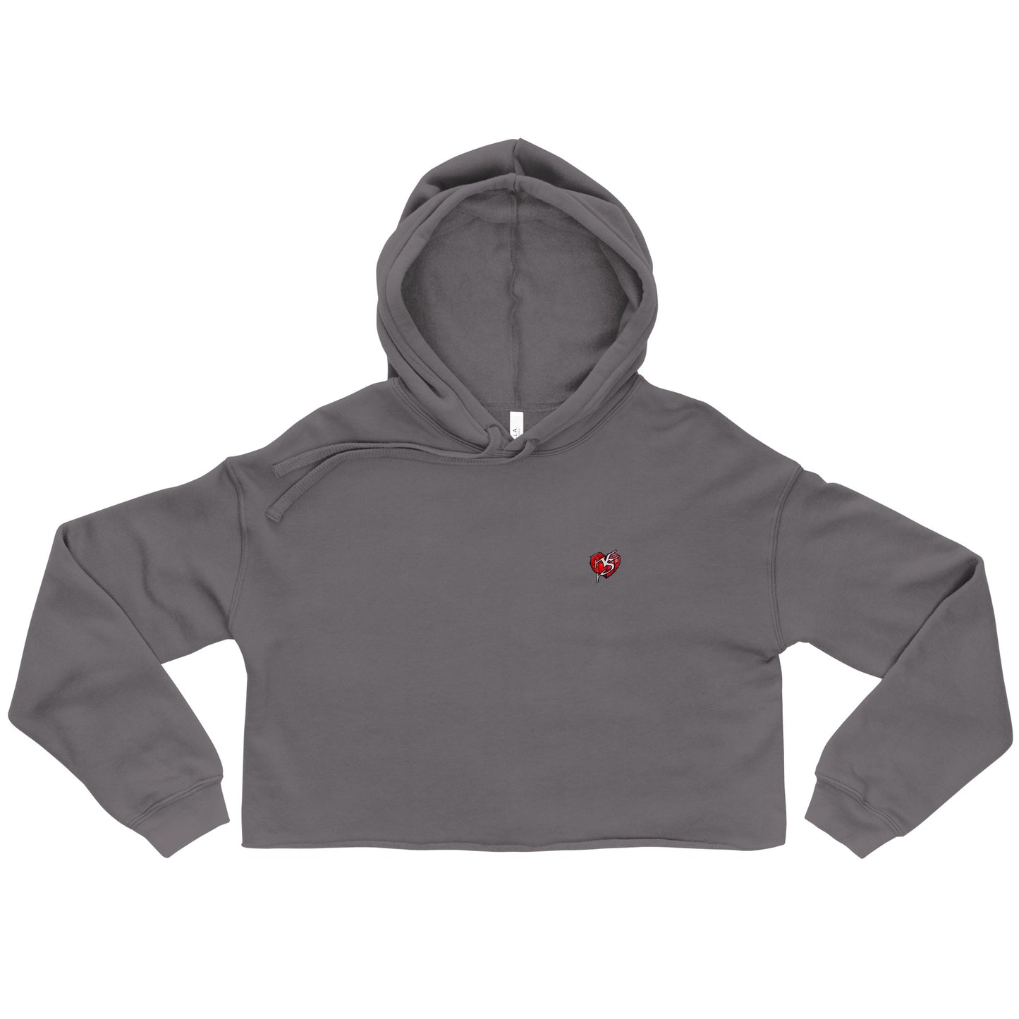Mixtape Unisex Crop Hoodie Grey front