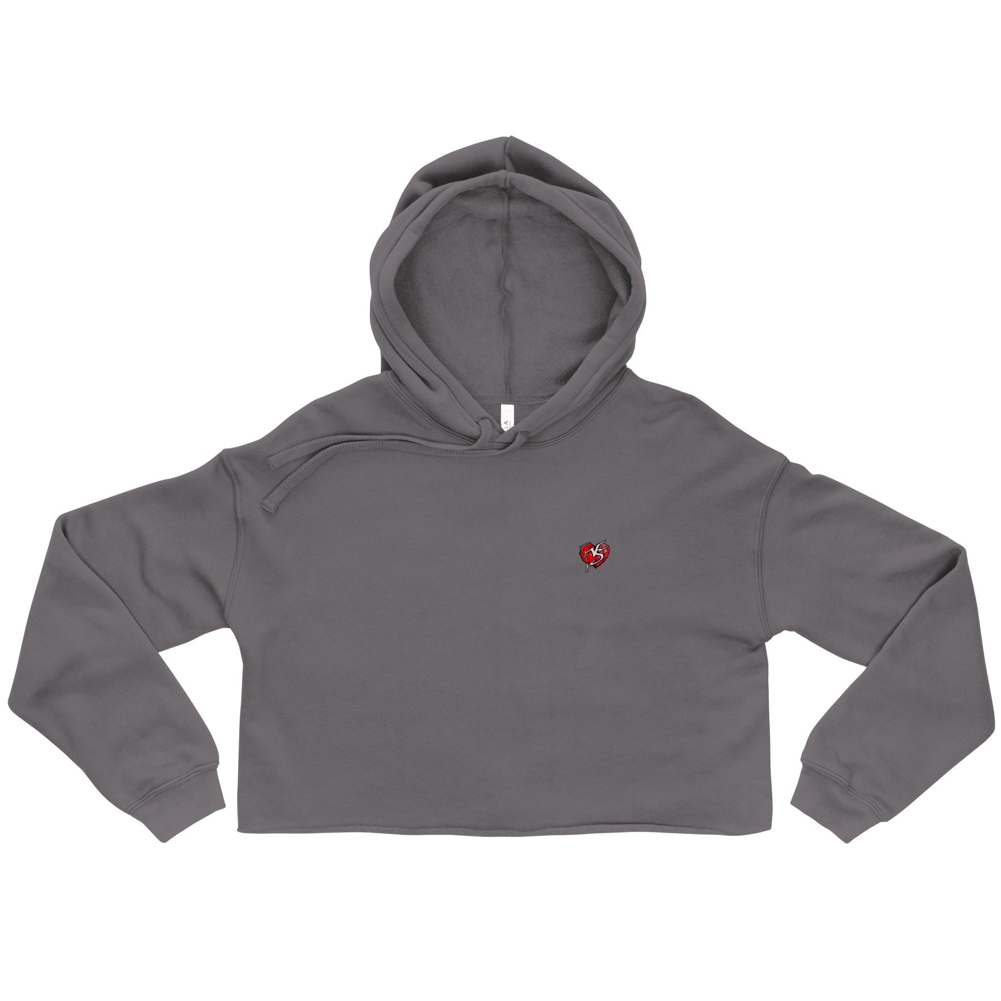 Mixtape Unisex Crop Hoodie Grey front