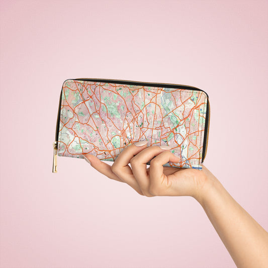 London Travel Card Map Zipper Wallet