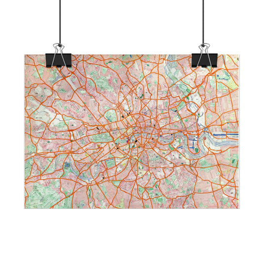 London Travel Card Map Poster