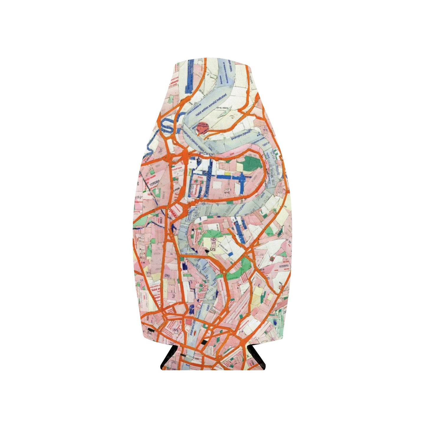 London Travel Card Map Bottle Cooler Sleeve