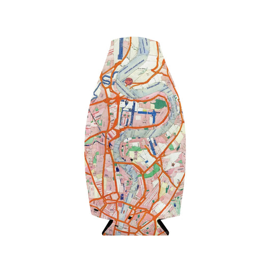 London Travel Card Map Bottle Cooler Sleeve