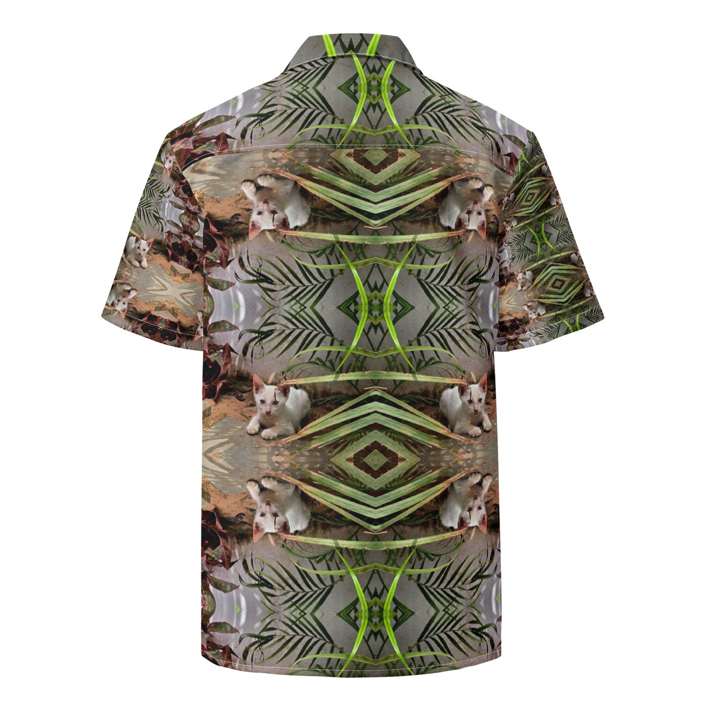 Bamboo Cat Button Shirt