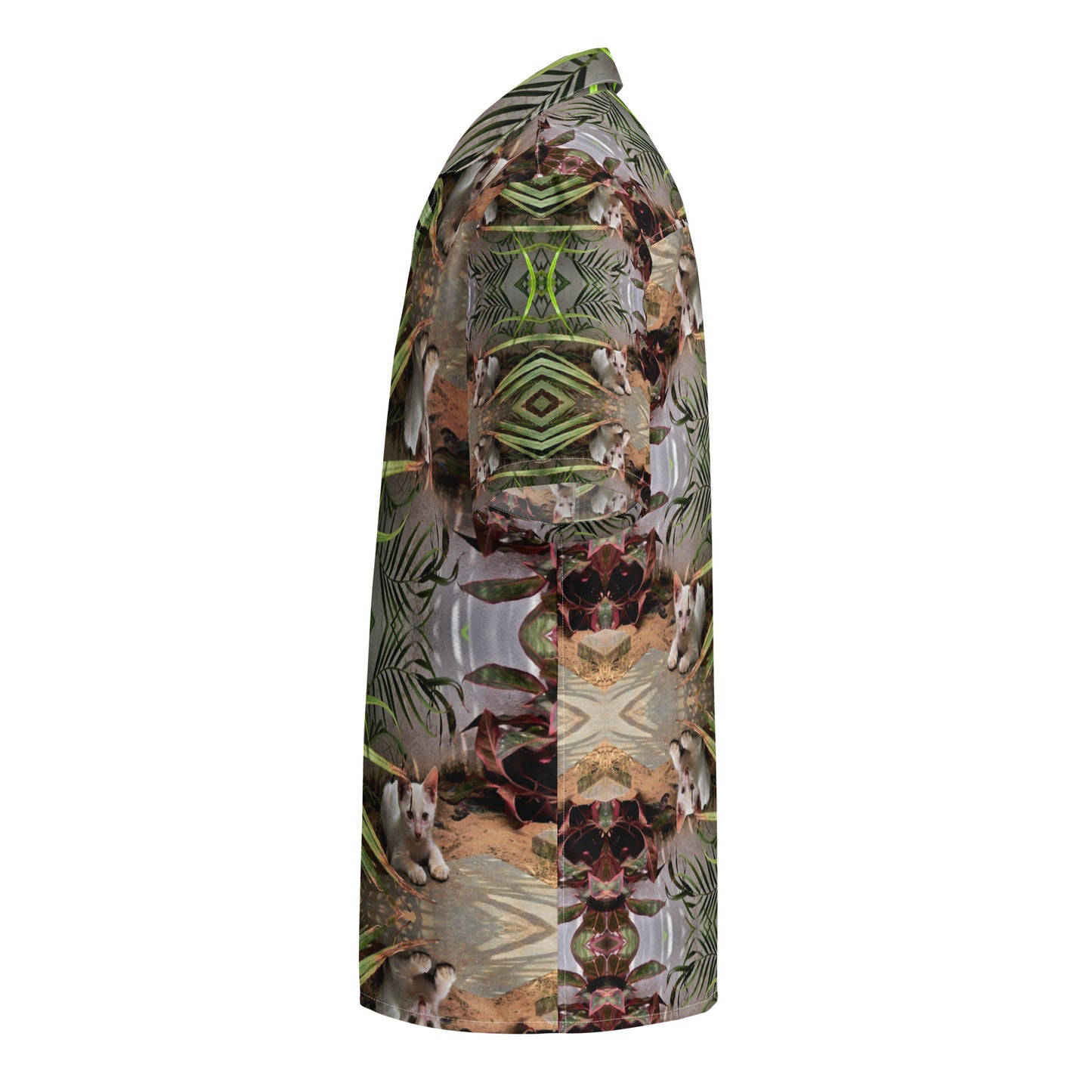 Bamboo Cat Button Shirt