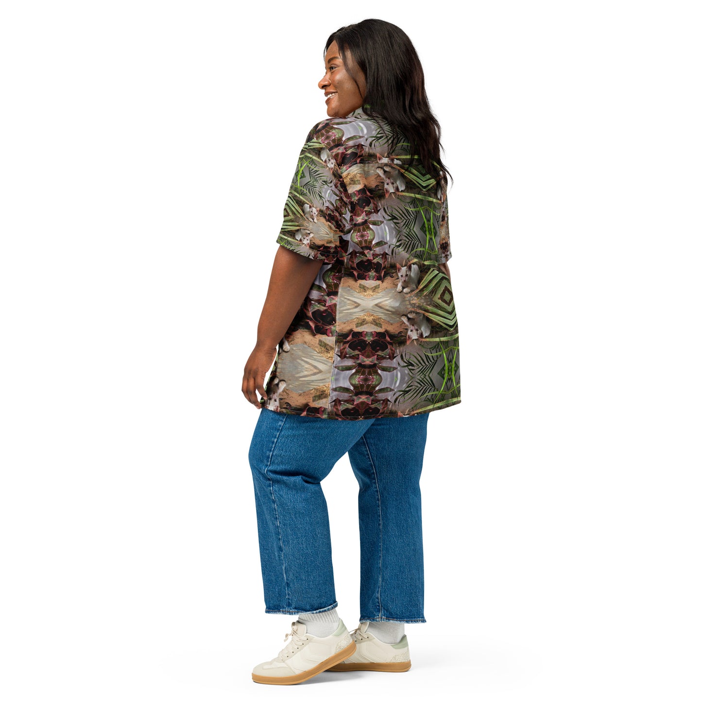 Bamboo Cat Button Shirt