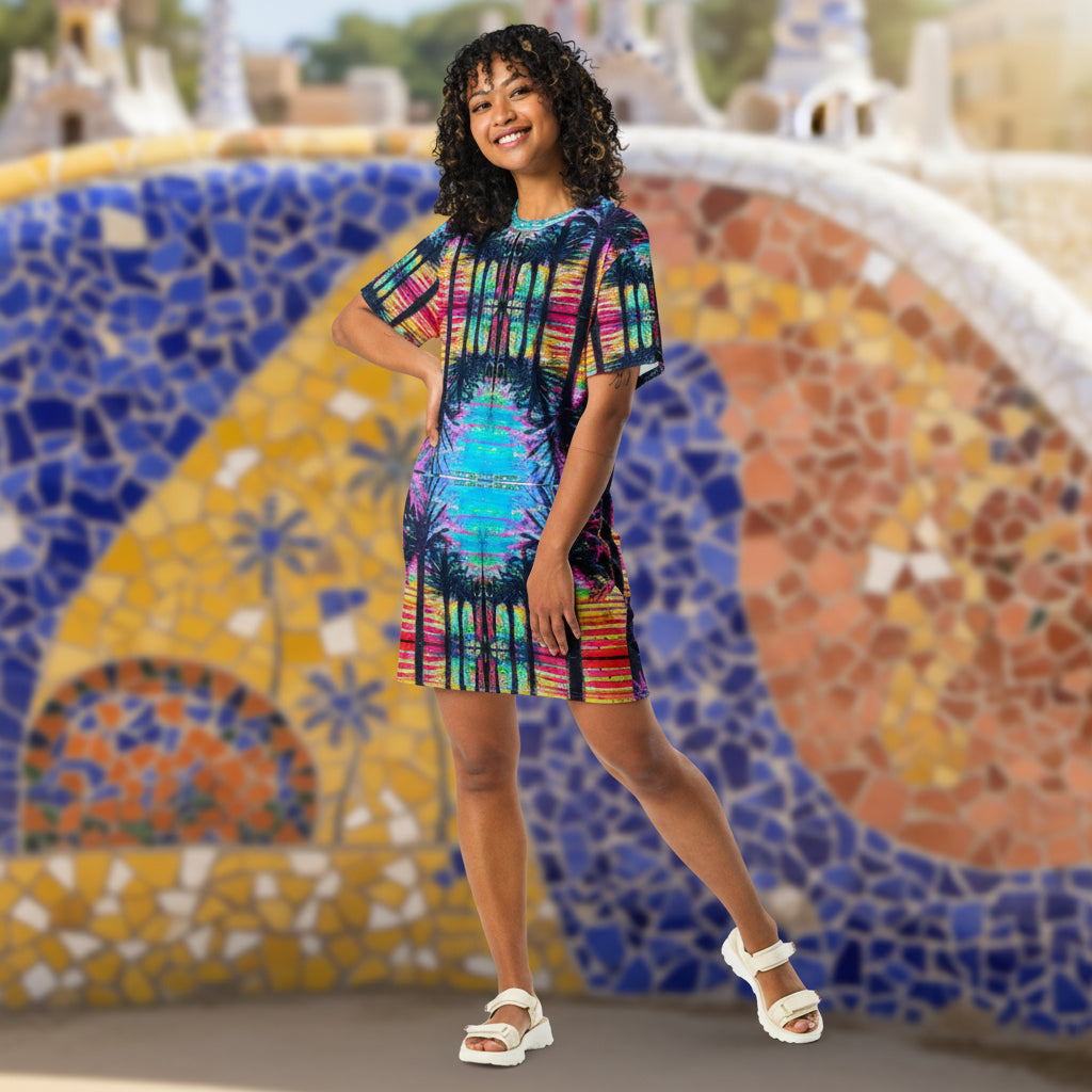 Barcelona T-Shirt Dress Front