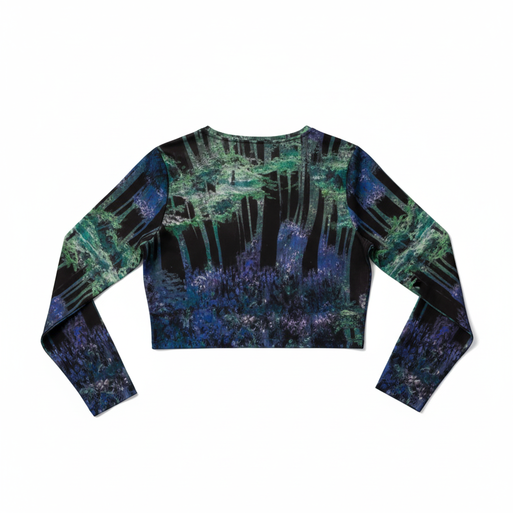 Bluebell Woods Recycled Long-Sleeve Crop Top
