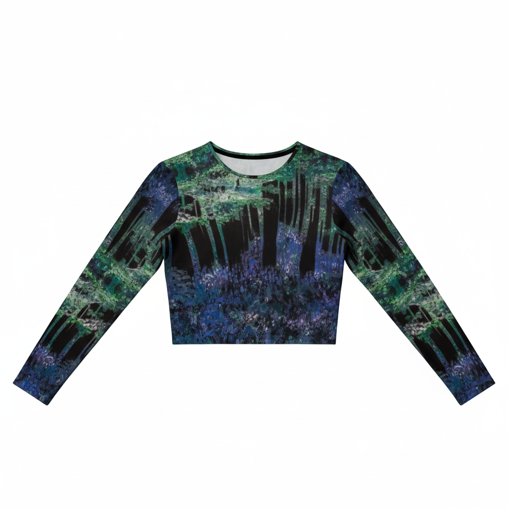 Bluebell Woods Recycled Long-Sleeve Crop Top