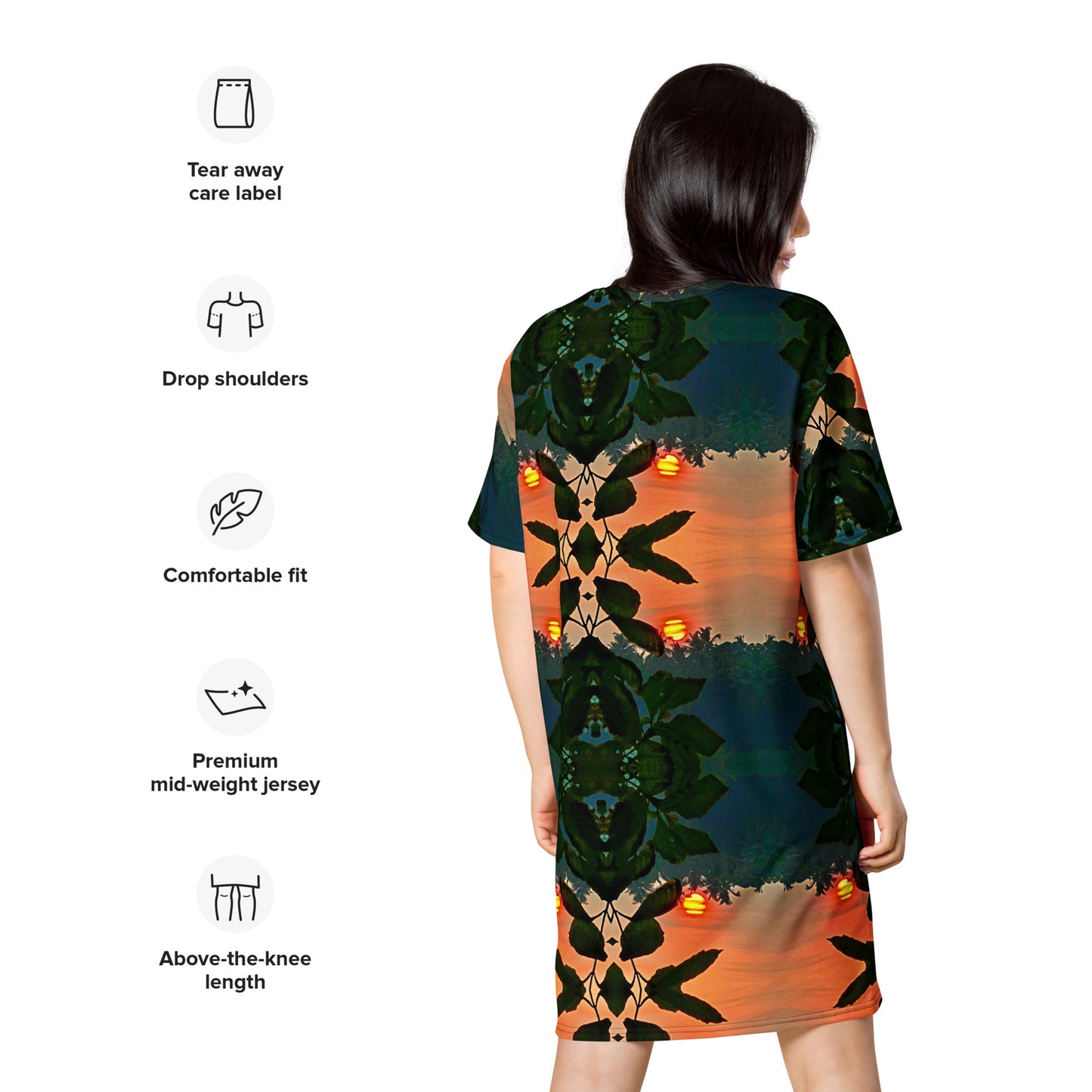 Jungle Sunset T-shirt Dress