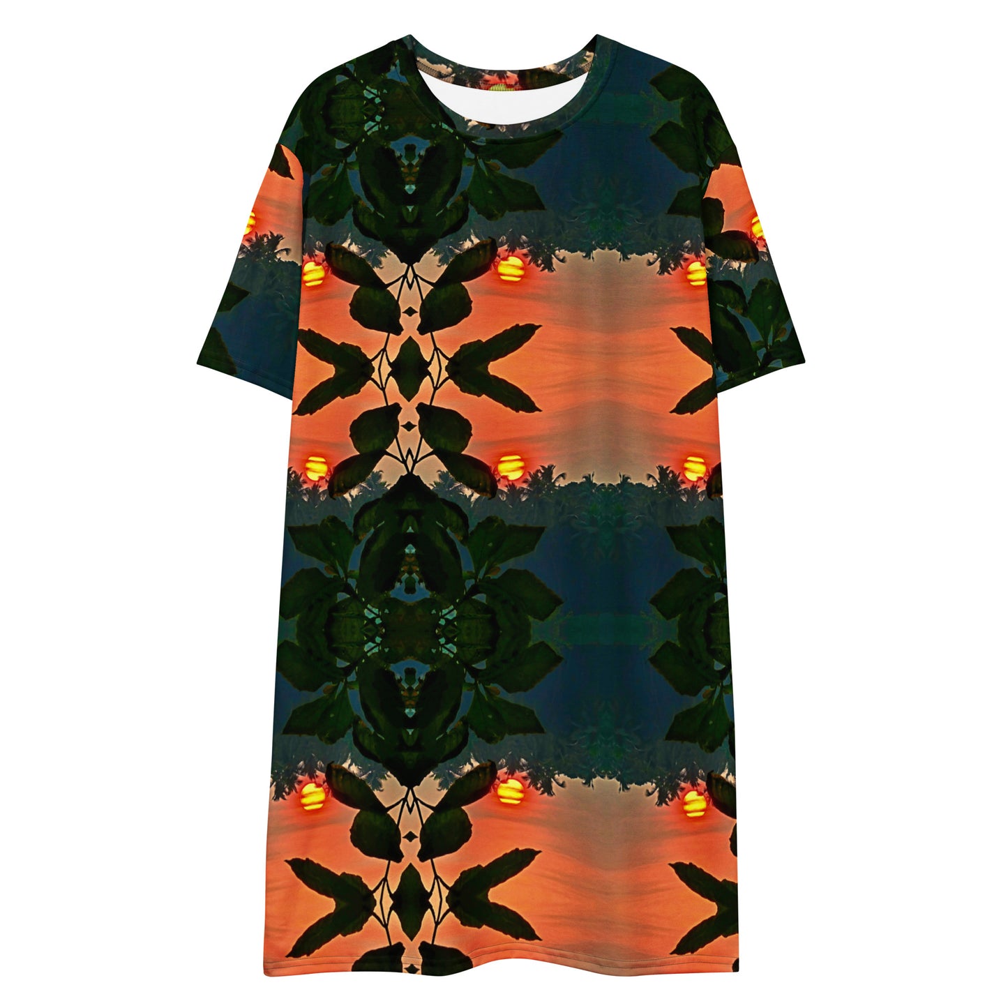 Jungle Sunset T-shirt Dress