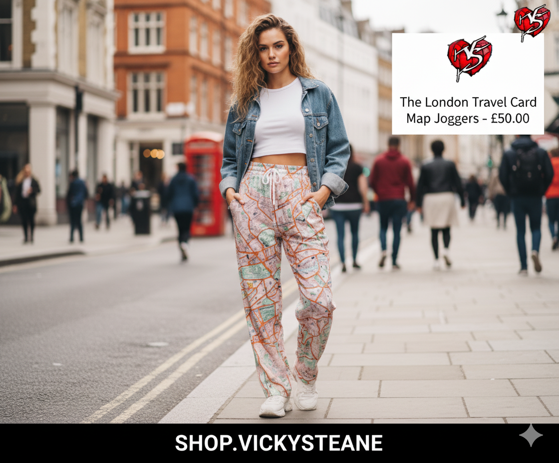 The London Travel Card Map Wide-Leg Joggers